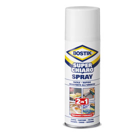 Colla spray superchiaro 2in1 500ml rimovibile/permanente bostik