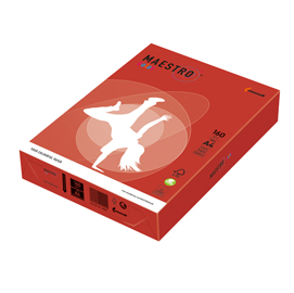 Carta maestro color a4 210x297mm 160gr 250fg rosso forte co44 mondi