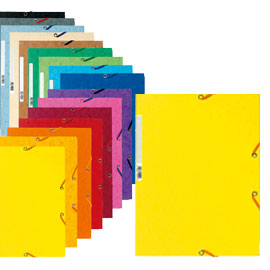 Cartella con elastico 24x32cm rosso ciliegia cartoncino lustre' 425gr