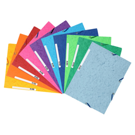 Cartella con elastico 24x32cm assortito cartoncino lustre' 425gr