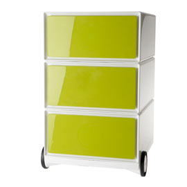 Cassettiera 3cass. Con ruote verde lucido easyoffice