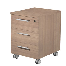 Cassettiera 3cass. C/ruote 41,8x52x61,5cm ciliegio ar.- prestige