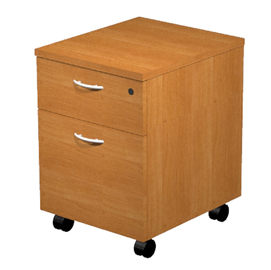Cassettiera 1 cass.+1 classif. Con ruote faggio - easy
