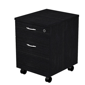 Cassettiera 1 cass.+1 classif. Con ruote nero venato - easy