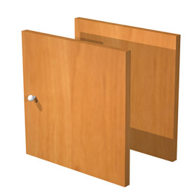 Coppia antine noce chiaro per libreria rainbow