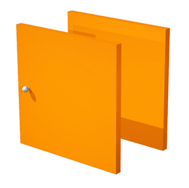Coppia antine arancio per libreria rainbow