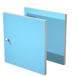 Coppia antine azzurro per libreria rainbow