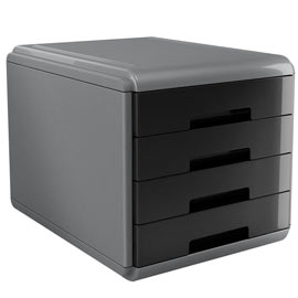 Cassettiera 4 cassetti 45mm mydesk nero arda