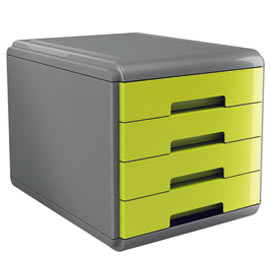 Cassettiera 4 cassetti 45mm mydesk verde arda