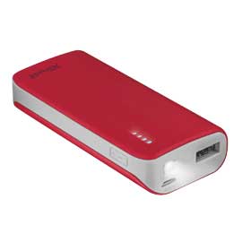 Caricabatteria powerbank 4400 rosso trust