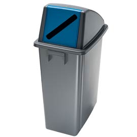 Contenitore office 60lt + coperchio blu con feritoia per carta