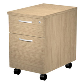 Cassettiera 1 cass.+ 1 classificatore con ruote rovere - agora'