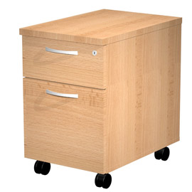 Cassettiera 1 cass.+ 1 classificatore con ruote faggio - minerva