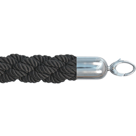 Cordone intrecciato 150cm nero per colonnina segnapercorso securit