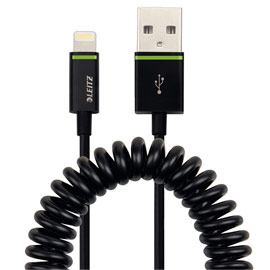 Cavo spirale lightning a usb 1m nero leitz complete