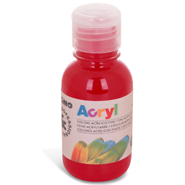 Colore acrilico fine acryl 125ml rosso carminio primo