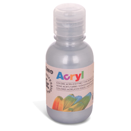 Colore acrilico fine acryl 125ml argento primo
