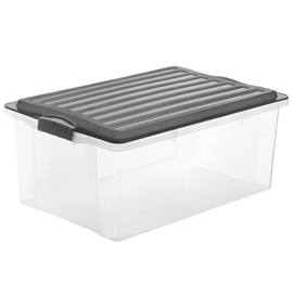Contenitore compact a3 38lt con coperchio nero
