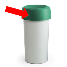 Coperchio ad anello verde modo round rotho