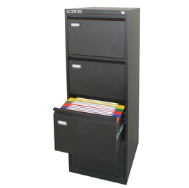Classificatore kubo 4 cassetti per cart. Sospese nero h 132cm