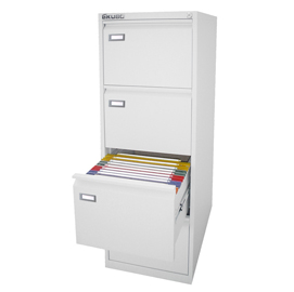 Classificatore kubo 4 cassetti per cart. Sospese bianco h 132cm