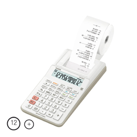 Calcolatrice scrivente 12 cifre hr-8rce bianco casio