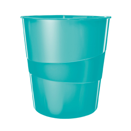 Cestino gettacarte wow azzurro acquamarina 15lt leitz