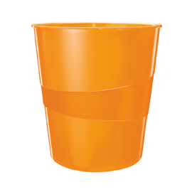 Cestino gettacarte wow arancione metallizzato 15lt leitz