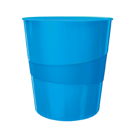 Cestino gettacarte wow blu metallizzato 15lt leitz