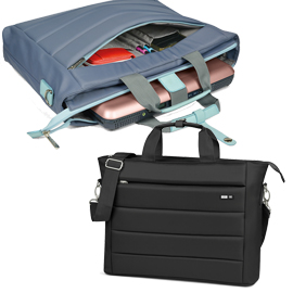 Cartella city time in nylon 42x33x10cm nero niji