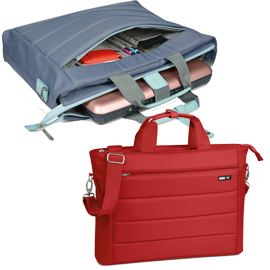 Cartella city time in nylon 42x33x10cm rosso niji