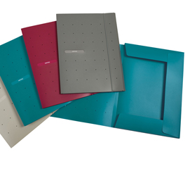 Cartellina 3l in pp c/elastico matrix blu ottanio 24x33cm favorit