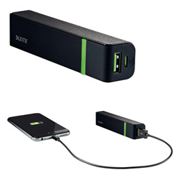 Caricatore portatile 1 porta usb 2600mah leitz complete