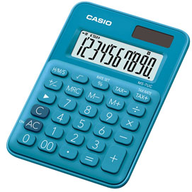 Calcolatrice da tavolo MS-7UC blu big display 10 cifre CASIO