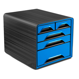 Cassettiera 5 cassetti misti nero/blu oceano 7-213 smoove cep
