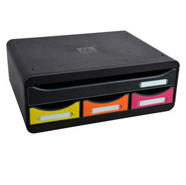Cassettiera toolbox 4 cassetti nero/arlecchino exacompta