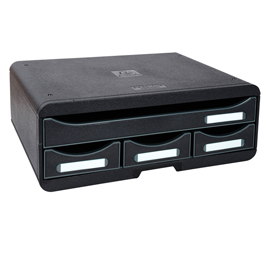 Cassettiera toolbox 4 cassetti nero exacompta