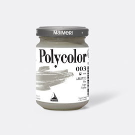 Colore vinilico polycolor vasetto 140 ml argento maimeri
