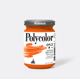 Colore vinilico polycolor vasetto 140 ml arancio brillante maimeri