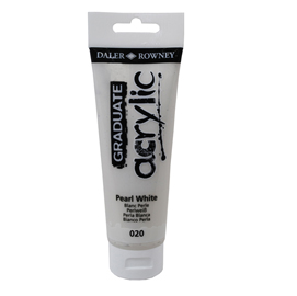 Colore acrilico fine graduate tubo 120 ml bianco perla daler rowney