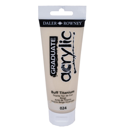 Colore acrilico fine graduate tubo 120 ml titanium buff daler rowney