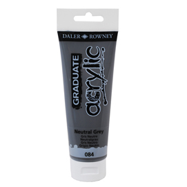 Colore acrilico fine graduate tubo 120 ml grigio neutro daler rowney