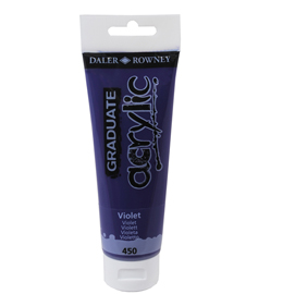 Colore acrilico fine graduate tubo 120 ml violetto daler rowney