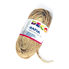 Confezione 50gr rafia colore naturale cwr
