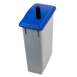 Contenitore office 90lt + coperchio blu per carta