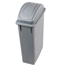 Contenitore office 90lt + coperchio grigio basculante per raccolta indiff.