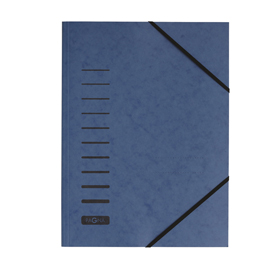 Cartellina blu con elastico in cartoncino a4 pagna