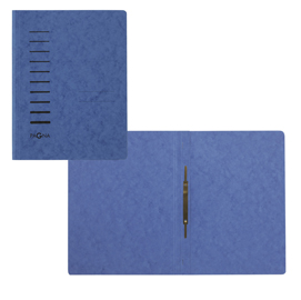 Cartellina blu in cartone con pressino fermafogli a4 pagna