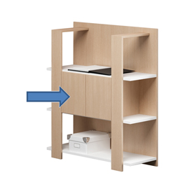 Coppia antine + paretine per libreria concept rovere