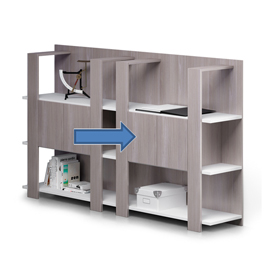 Coppia antine + paretine per libreria concept frassino toscano